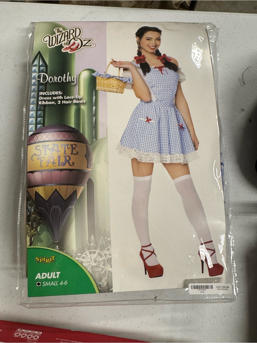 Spirit Blue Gingham Dorothy Costume Dress with Red Bows